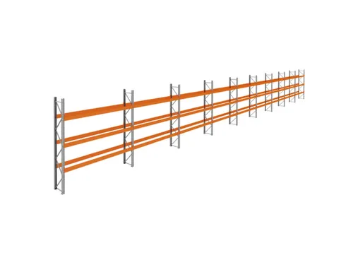 palletstelling,basis+8xaanbouw,HxBxD 3990x33400x750mm,vakl. 3400kg