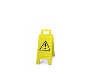 waarschuwingsbord Let op/gevaar vloeropsteller kunststof geel