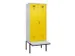 locker met bank,voor scheiding van kleding,HxBxD 2120x800x815mm,2vak