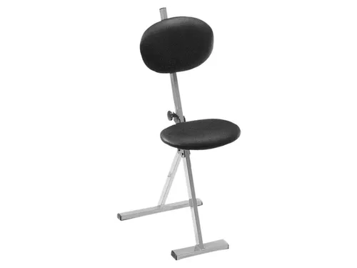 Stahulp 550-900mm Zitting/Onderstel Skai Zwart/Lichtgrijs Inklapbaar