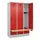 locker met bank,HxBxD 1950x1200x815mm,3vak,vak B 400mm,draaigrendel