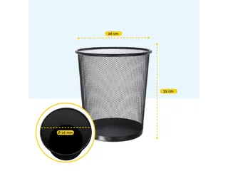 BRASQ Papierbak 12 liter Zwart Rond Set van 2 WBBRO2 - 4