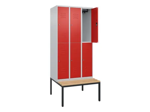 Dubbeldekse dekenkist,HxBxD 2120x900x815mm,3x2vak.,vak B 300mm