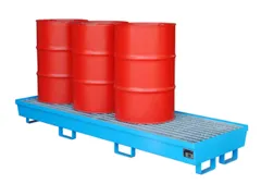 Opvangbak 4x 200l Opvangvol. 233l Blauw 285x 2400x 800mm Rooster