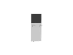 baliepaneel,v. bureau,aanbouw rechts,B 600mm,Bl-wit,BN8010-antraciet