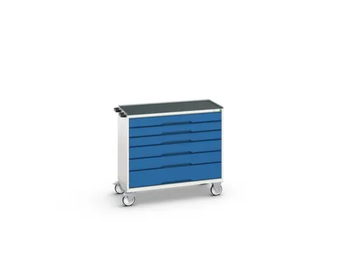 gereedschapswagen 965x1050x600mm antislipblad 6 laden RAL7035+RAL5010