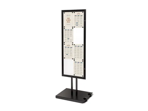 Outdoor Menustandaard Zwart 8xA4 Enkelzijdig