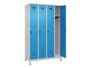 locker,HxBxD 1950x1200x500mm,4vak,vak B 300mm,draaigrendel,voeten - 2