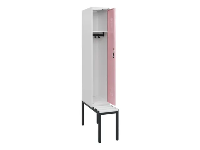 locker met bank,HxBxD 1950x300x815mm,1vak,vak B 300mm,cilinderslot
