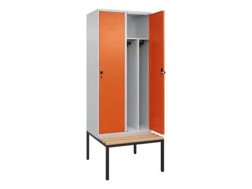 locker voor scheiding van kleding,HxBxD 2120x800x815mm,2vak