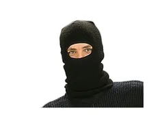 Bivakmuts Passe-montagne Zwart 100% Acrylwol