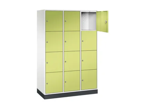 grootvolume-lockersysteem,HxBxD 1950x1220x500mm,3x4vakken,cil.-slot