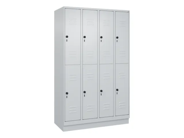 dubbeldekse locker,HxBxD 1950x1200x500mm,4x2vak.,vak B 300mm