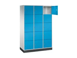 grootvolume-lockersysteem,RAL 7035/RAL 5012,HxBxD 1950x1220x500mm