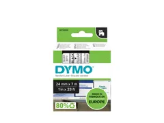 Labeltape Dymo 53710 D1 S720920 24mmx7m zwart op transparant
