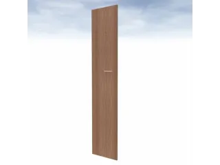Vleugeldeur V. Scheidingswand Aanslag Links 5OH 2110x430mm noten - 2