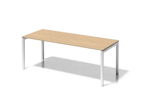 bureau HxBxD 740x2000x800mm blad esdoorn 4-voeten verkeerswit