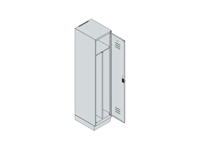 locker voor scheiding van kleding,HxBxD 1950x400x500mm,1vak