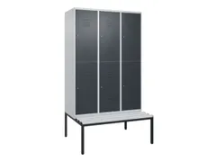 Dubbeldekse dekenkist,HxBxD 2120x1200x815mm,3x2vak.,vak B 400mm