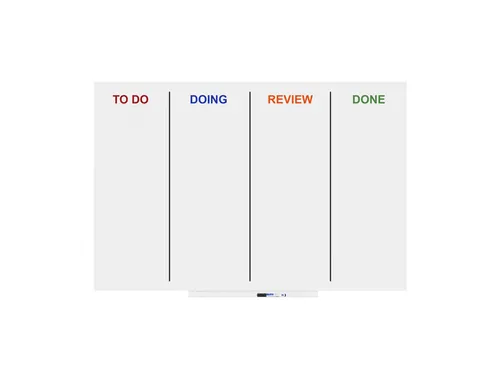 Whiteboard Rocada Skinagile 100x150cm wit gelakt