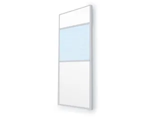 scheidingswand,glas,HxB 1085x600mm,deurkozijn/raamkozijn RAL9010 - 1