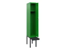 locker met bank,HxBxD 1950x300x815mm,1vak,vak B 300mm,cilinderslot