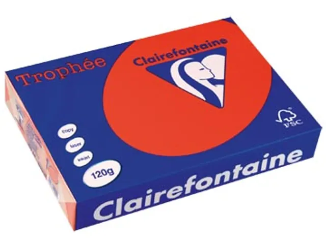 Trophée Intens gekleurd papier A4 120 gram 250vel Koraalrood