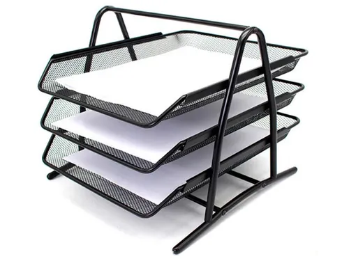 3 Brievenbakjes Mesh Metaal A4 Zwart