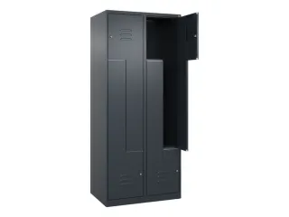 Z-garderobekast,HxBxD 1850x800x500mm,vak B 200/400mm,cil.-slot - 2