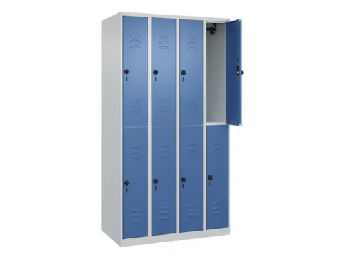 dubbeldekse locker,HxBxD 1850x1000x500mm,4x2vak.,vak B 250mm