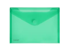 Enveloptas Foldersys A5 dwars PP transp groen A5 Velcro Envelop Groen