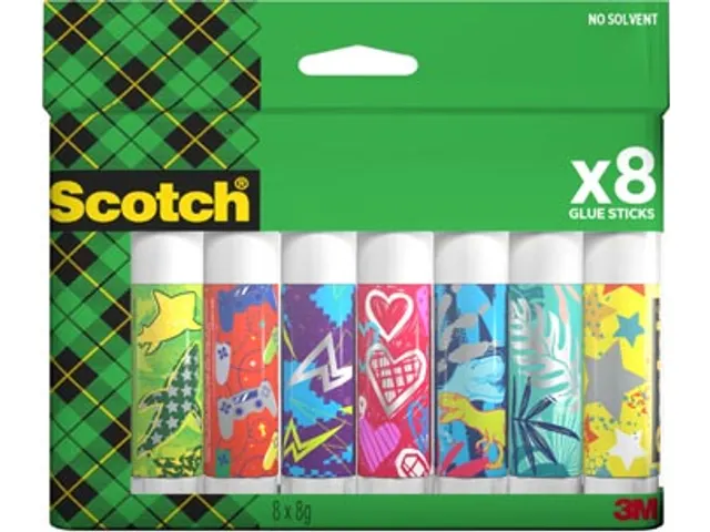 Scotch Permanente Lijmstiftontwerp 8G, 8 Stiften
