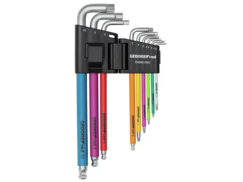 R36601009 Set inbusbouten 1,5-10mm 9stuks met kleurcodering