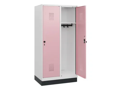 schoollocker,HxBxD 1630x800x500mm,2vak,vak B 400mm,draaigrendel,sokkel
