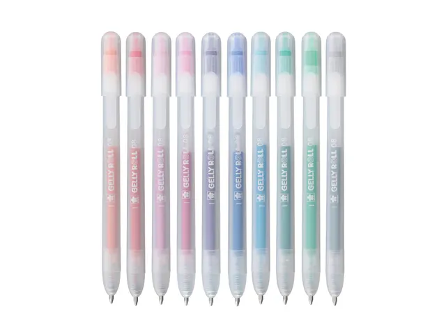 Stylo gel Sakura Gelly Roll Stardust 08 rétractable set 10 couleurs