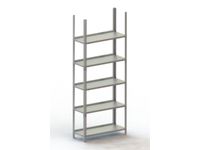 Schroefstelling Basisveld 1850x754x304mm 5legborden 95kg Verzinkt