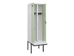 locker met bank,voor scheiding van kleding,HxBxD 2120x600x815mm,2vak