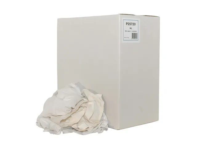 Poetslappen P25720 WL1 witte lappen katoen 1e kwaliteit 10kg
