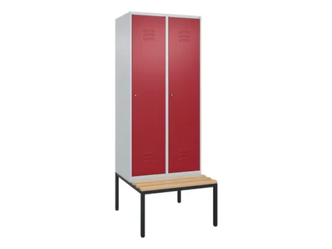locker met bank,HxBxD 2120x800x815mm,2vak,vak B 400mm,cil.-slot