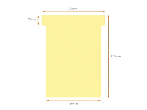 Planbord T-kaart Nobo nr 3 80mm geel