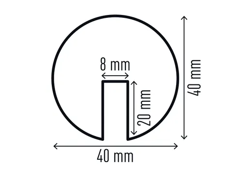 Beschermingsprofiel Durable E8R hoek 1m geel zwart