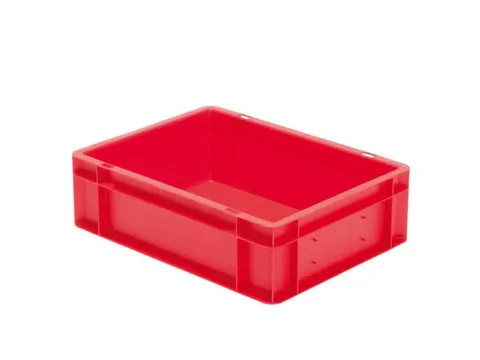 Euronorm-Stapelbak 10l 120x 400x 300mm Wanden/Bodem Gesloten Rood