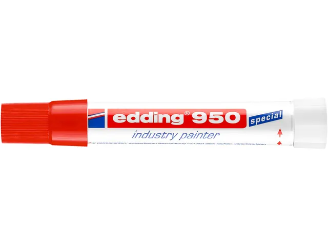 Marqueur edding 950 Spécial Industrie ogive 10mm rouge