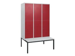 Dubbeldekse dekenkist,HxBxD 1950x1200x815mm,3x2vak.,vak B 400mm