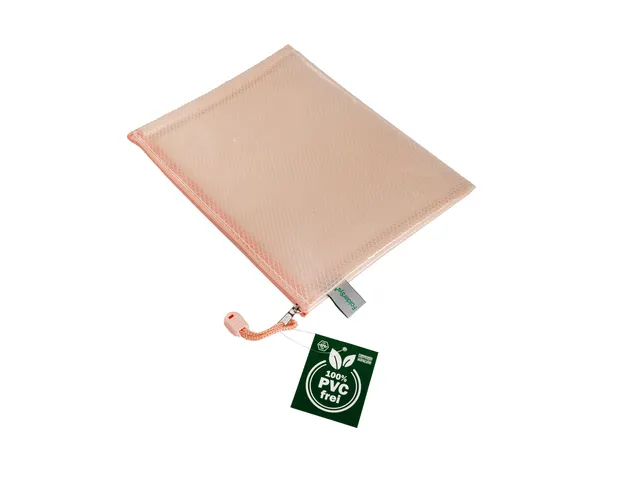 Pochette à fermeture éclair Foldersys EVA A5 sans PVC orange pastel