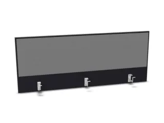 opzetpaneel bureau aanbouw achter B 1400mm CC-zwart BN8078-grijs - 1
