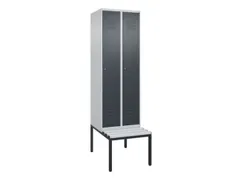 locker met bank,HxBxD 2120x600x815mm,2vak,vak B 300mm,cil.-slot