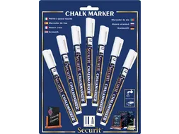Securit Krijtmarker Small Wit, Blister Met 7 Stuks