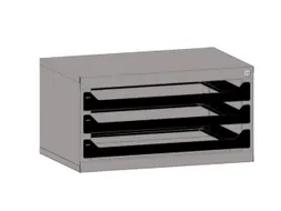 Opslagtoren V Assortimentskoffers 3x 50x472x340mm Ral 7000