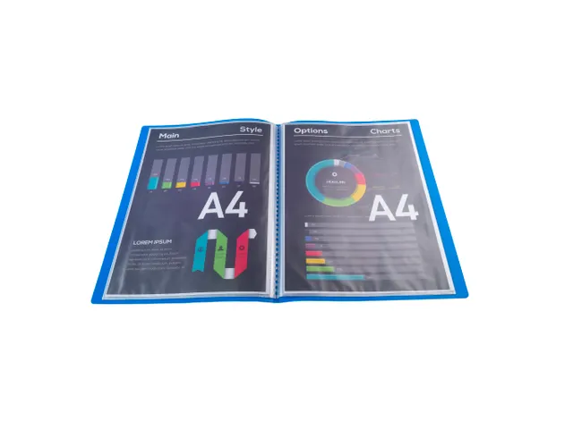 Protège-documents en polypropylène souple OPAK 20 vues - A4 - Bleu c